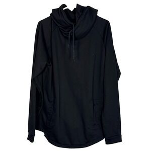 ARSNL Men's Lantern Hoodie Size L Black Cowl Neck Streetwear Sweatshirt Pullover